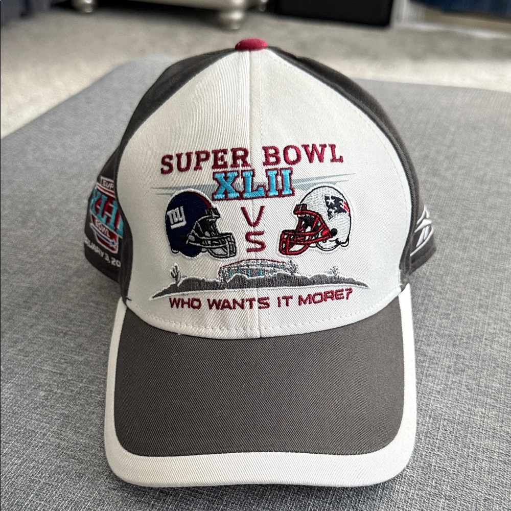 Reebok Super Bowl XLII Cap - Black, White, Red